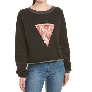 NWT Wildfox My Date: Pizza Monte Crop Sweatshirt